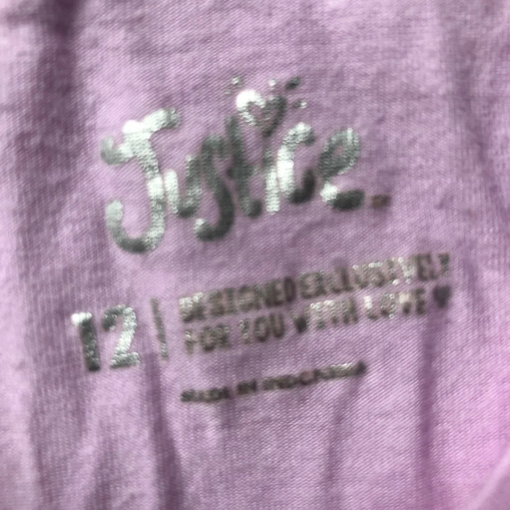 Justice Girls Cold Shoulder Purple Pink Ombre Cold Shoulder Top Tee Size 12